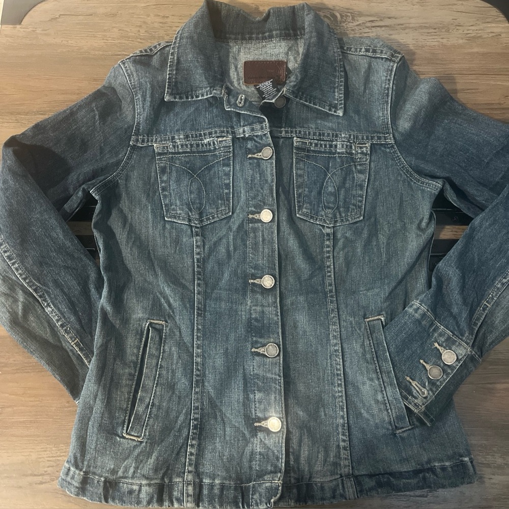 Calvin Klein Women’s Denim Trucker Jean Jacket USA Faded Size M